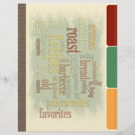 Ta emot delare med Faux-flikar för Recept Binder