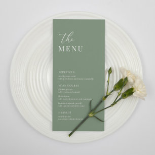 Ta emot Grönt Modern Elegant bröllop Meny