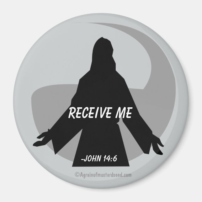 Ta emot John 14:6 Bibelcitat Magnet (Framsidan)