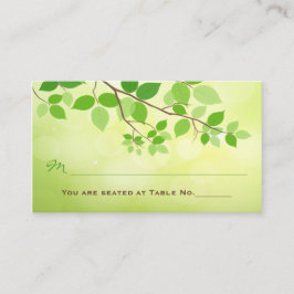 Ta emot platskort för lövbröllop i Gren Placeringskort