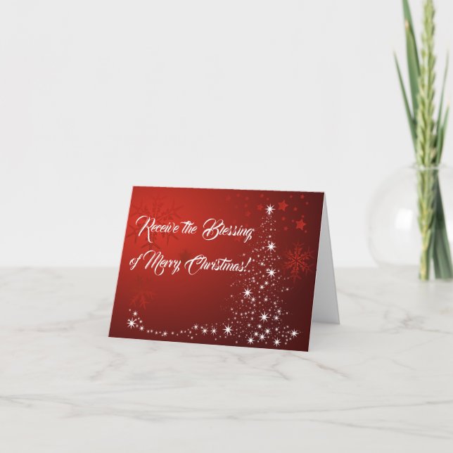 Ta emot välsignelse av God jul-kort Kort (Framsida)