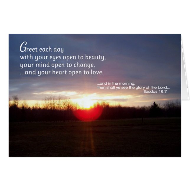 Ta emot varje dag... Religiösa Hälsningskort (Framsidan Horizontal)