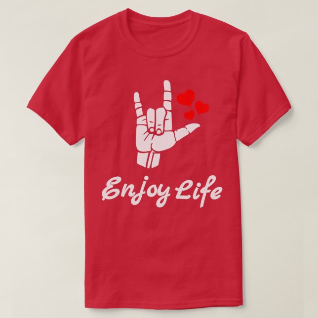 TA EMY LIFE ASL-teckenspråksdesign T Shirt (Design framsida)