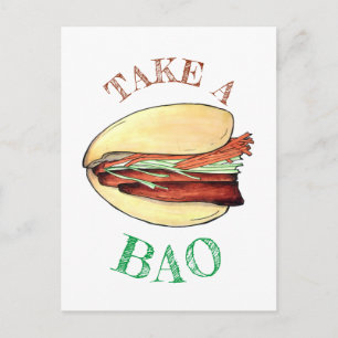 TA EN BAO Fläskbukssemla Celebration Grattis Vykort