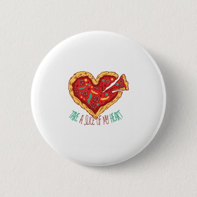 Ta en bit av mitt Pizza Heart Knapp (Framsida)