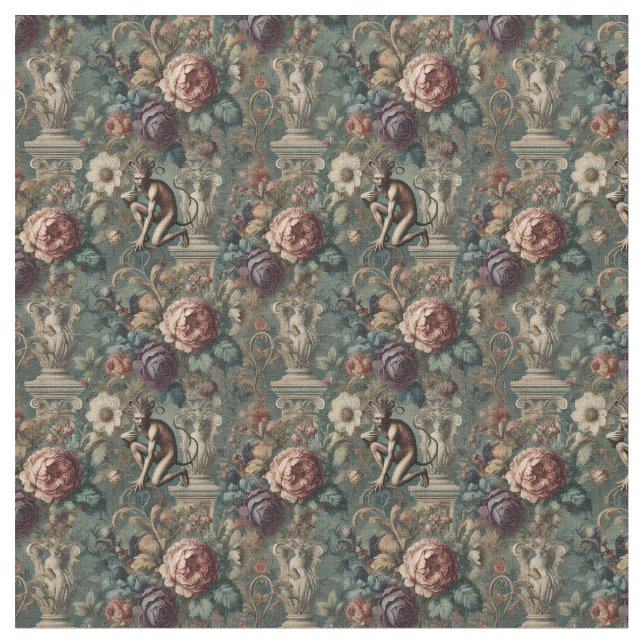 Ta en Bow - Gothic Victorian Dense Tile Tyg (Närbild)