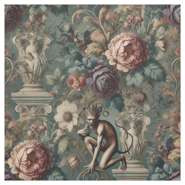 Ta en Bow - Gothic Victorian Påstående Tile Tyg (Provkarta)