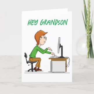 TA EN BRA PÅ DIN BIRTHDAY GRANDSON KORT