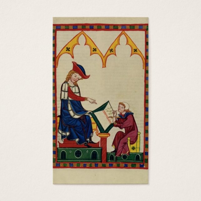 Ta en brev-medeltida sekreterare visitkort (Framsidan)