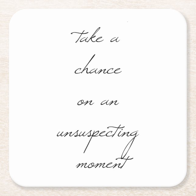 Ta en chans att Underlägg Pappert (Framsidan)