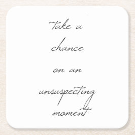 Ta en chans att Underlägg Pappert Papper Kvadrat