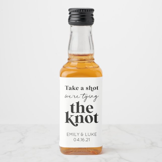 Ta en chans att vi Gifter sig bröllopsförmån Spritflaskor Etikett (Framsida)