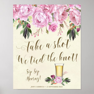 Ta en chans att vi har bundit Knot bröllop-skylten Poster