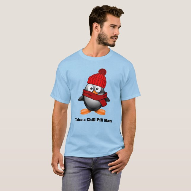 Ta en Chill Pill Man T Shirt (Hel framsida)