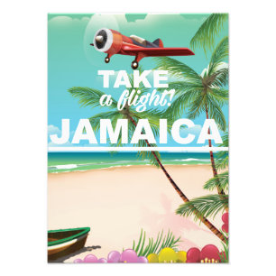 Ta en flygning! Jamaica Retro-semestern poster