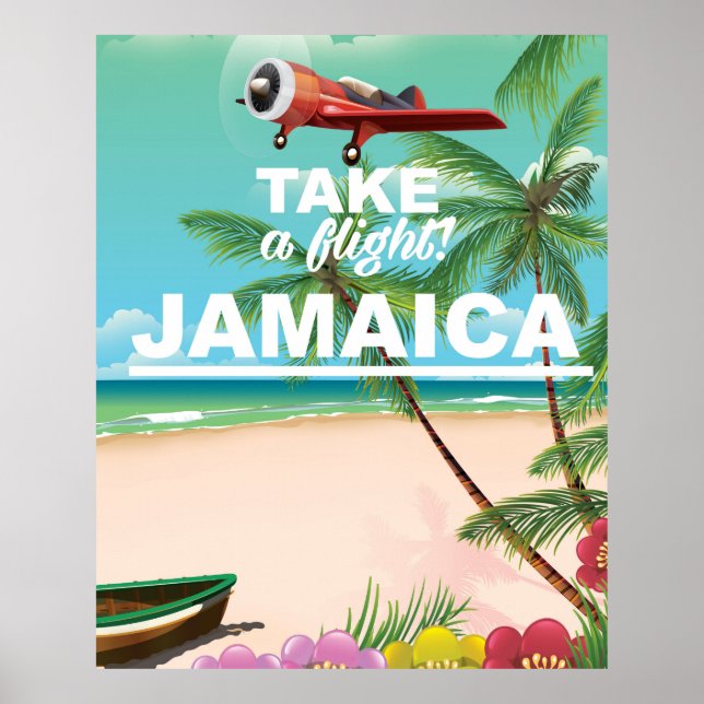 Ta en flygresa! Jamaica Retro semesterplakat Poster (Framsidan)
