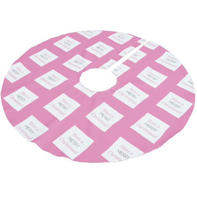 Ta en God jul! | Shock rosa Typografi Julgransmatta Borstad Polyester (Vinklad)