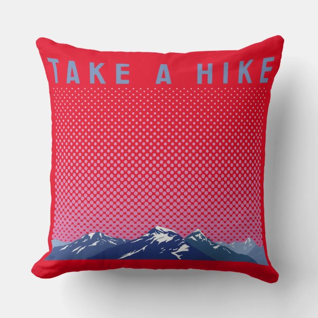 Ta en hike/Äventyr utanför dörren Kudde (Framsida)