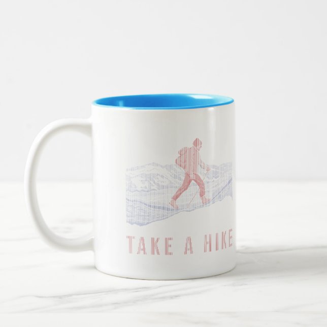 Ta en hike Blue och Red Två-Tonad Mugg (Vänster)