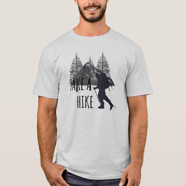 Ta en hike Hiking Camping Natature-ompackning T Shirt (Framsida)