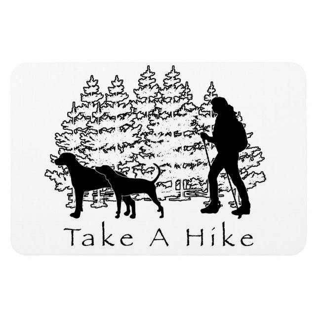 Ta en hike Magnet-Coonhound/Ridgeback Magnet (Horisontell)
