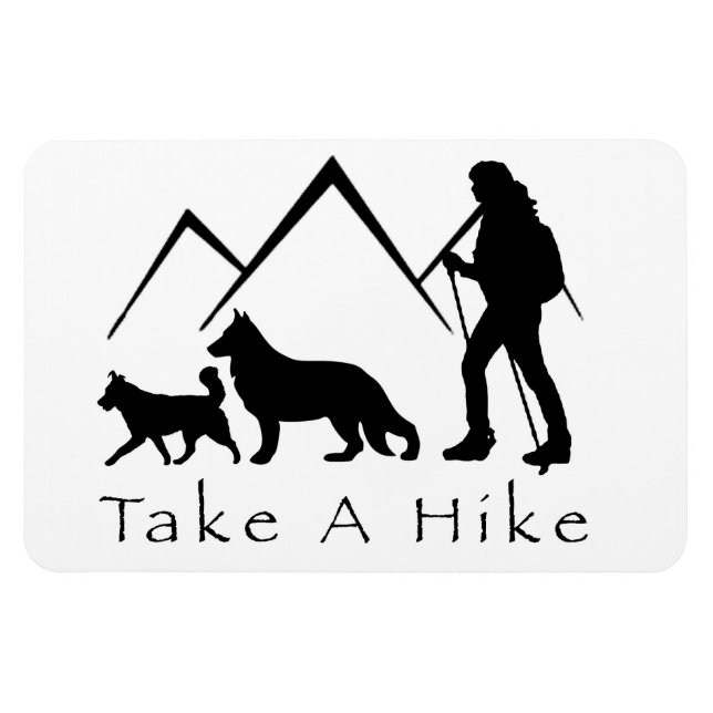 Ta en Hike Magnet-German Shepherd/Husky Magnet (Horisontell)
