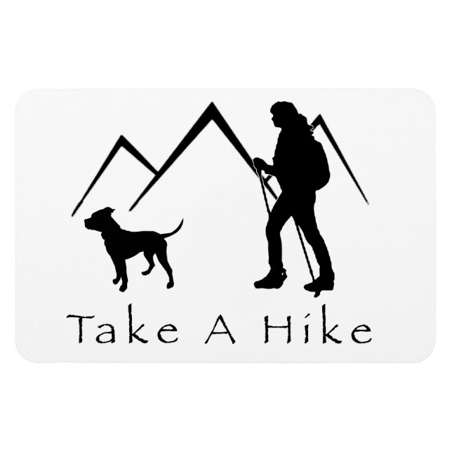 Ta en hike Magnet-Pitbull/Berg Magnet (Horisontell)