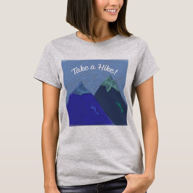 Ta en hike Mountain-design T Shirt (Framsida)