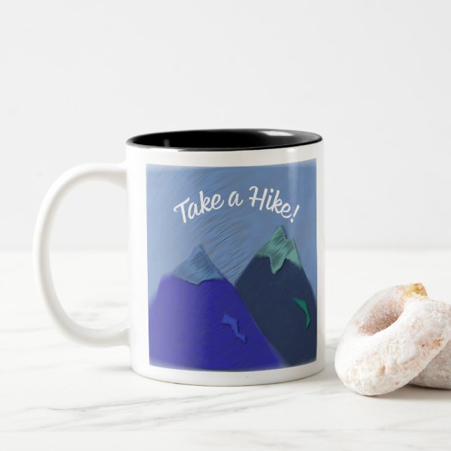 Ta en hike Mountain-design Två-Tonad Mugg (Med munk)