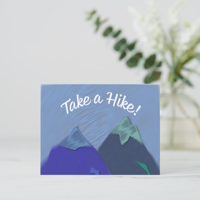 Ta en hike Mountain-topp Vykort (Stående Fram)