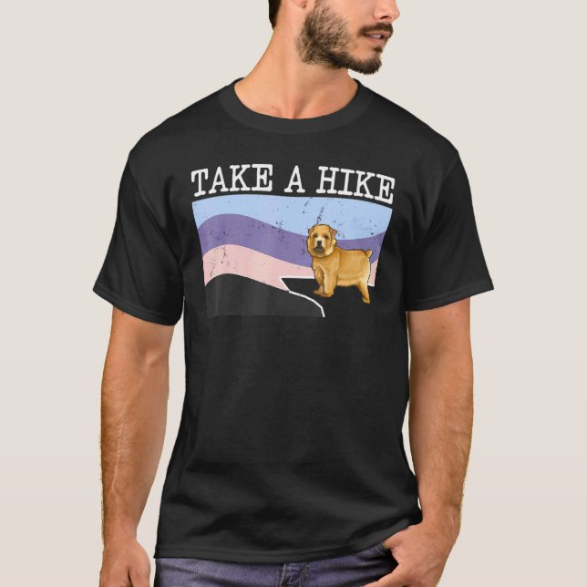 Ta en hike-norwich-terrier-grafik t shirt (Framsida)