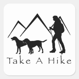 Ta en Hike Sticker- Muttrar Fyrkantigt Klistermärke