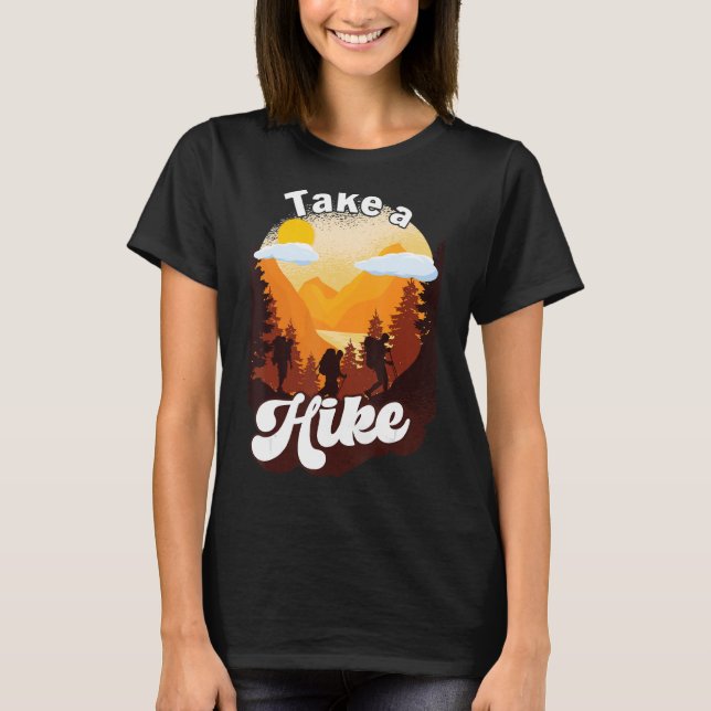 Ta en hike Wilness Campfire utomhus Survival Buss T Shirt (Framsida)