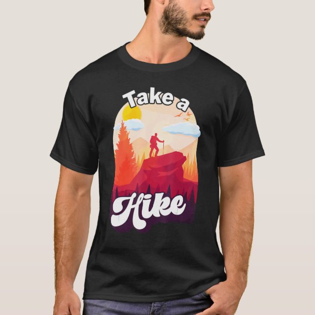 Ta en hike Wilness Campfire utomhus Survival Buss T Shirt (Framsida)