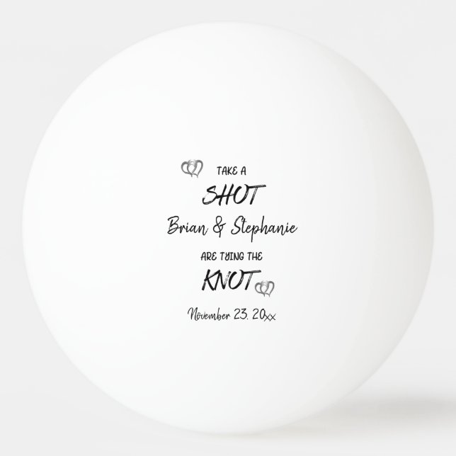 Ta en kortväxlad, Gifter sig Anpassningsbar Pingisboll (Framsidan)