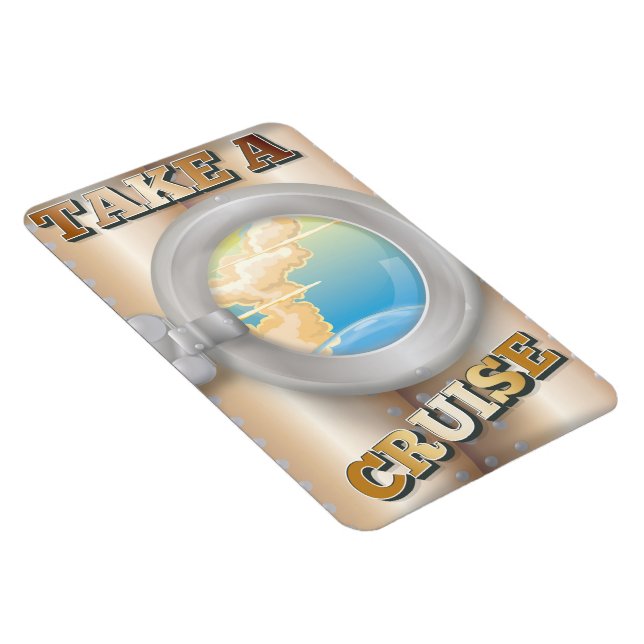 Ta en kryssning tecknat reseposter magnet (Högersidan)
