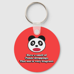 Ta en liten bit Panda Droppings Nyckelring