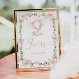 Ta en liten elefant-favoriter för blommigt poster