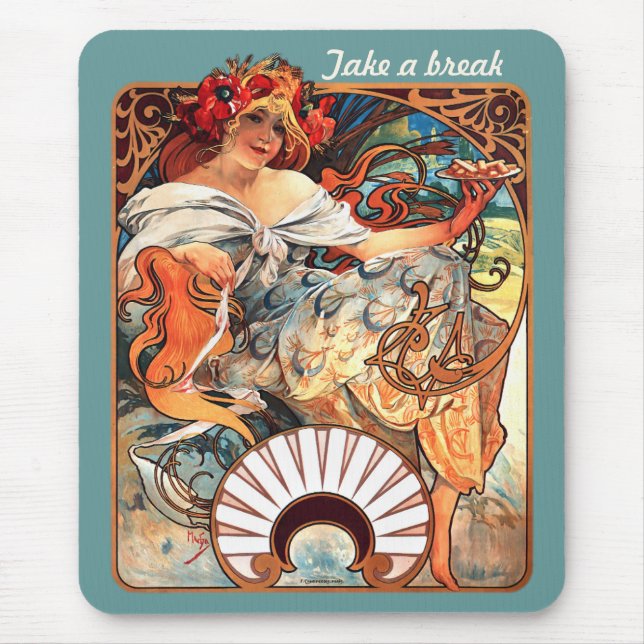 Ta en paus CC0413 Alphonse Mucha Musmatta (Framsidan)