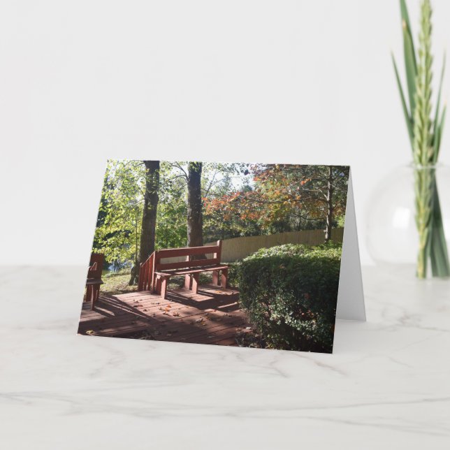 Ta en plats i bänken med mig tack kort (Framsida)