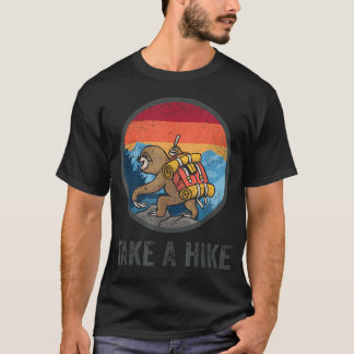 Ta En Promenad Retro Hiker Trögdjur Vandring Trekk T Shirt
