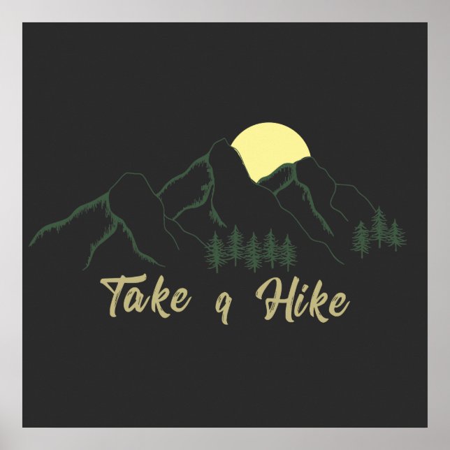 ta en promenad utforska utomhus poster (Framsidan)