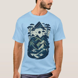 Ta en Resa med naturens blå geometri T Shirt