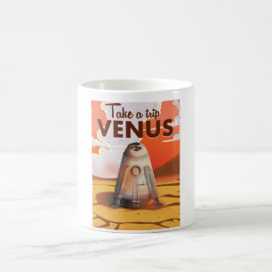 Ta en reseaffisch från resa till Venus. Kaffemugg