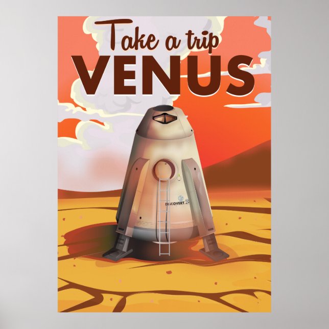 Ta en reseaffisch från resa till Venus. Poster (Framsidan)
