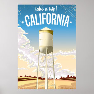Ta en reseaffisch i Resa Retro California Poster