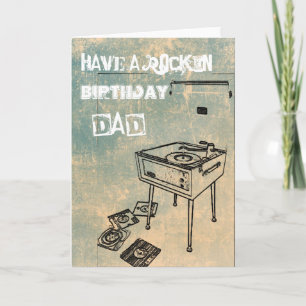 Ta en Rockin-födelsedag Pappa! Födelsedagskort Kort