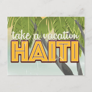 Ta en semester till Haiti resaffisch Vykort