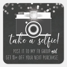 Ta en självsäker kundlojalitetsmärke fyrkantigt klistermärke