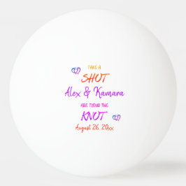 Ta En Skott Engagerat Par Som Binder Knuten Anpass Pingisboll